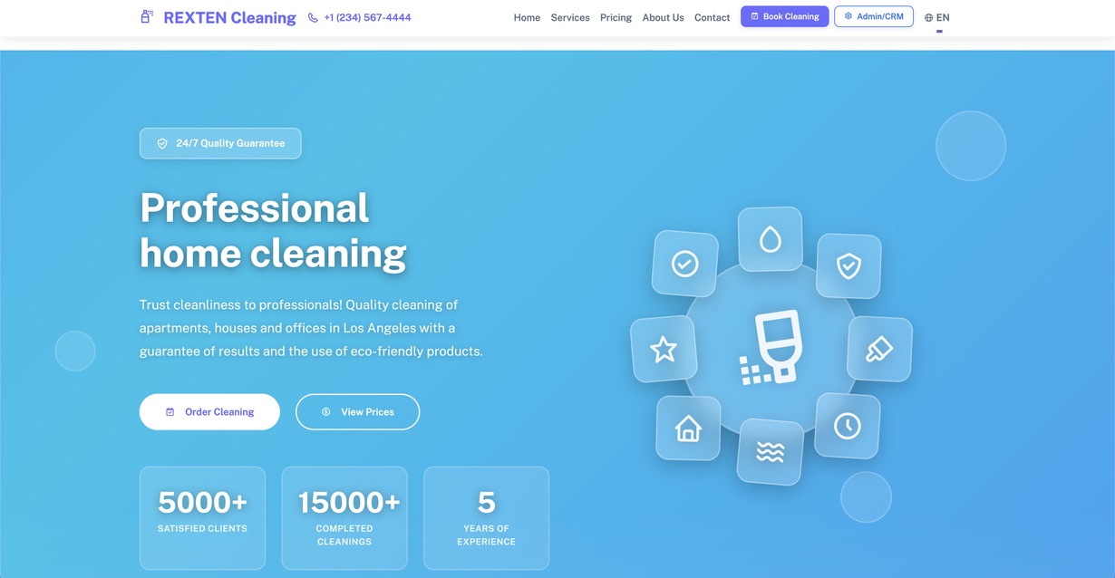 Сайт клининговой компании